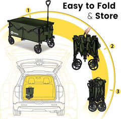 Sekey 120L /135 Foldable Handcart with Brakes Handcart Off-Road Tires