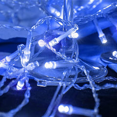 Salcar 5m/10m LED Eisregen Lichterkette Außen – 200 LEDs/ 400 LEDs mit Fernbedienung, 8 Modi & IP44 Wasserschutz, LED-Lichtervorhang für Weihnachten, Pavillon, Balkon & Innen/Deko