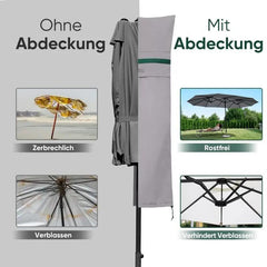 Sekey 160 x 62 cm Schutzhülle für Doppelsonnenschirm, aus Polyester-Gewebe Sekey