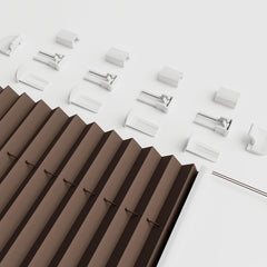 Sekey Plissee ohne Bohren in Mokka – Blickdichtes Sonnenschutzrollo, Klemmfix & verspannt