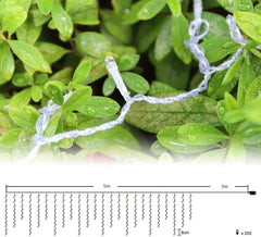 Salcar 5m/10m LED Eisregen Lichterkette Außen – 200 LEDs/ 400 LEDs mit Fernbedienung, 8 Modi & IP44 Wasserschutz, LED-Lichtervorhang für Weihnachten, Pavillon, Balkon & Innen/Deko
