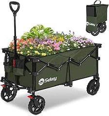 Sekey 120L /135 Foldable Handcart with Brakes Handcart Off-Road Tires