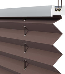 Sekey Plissee ohne Bohren in Mokka – Blickdichtes Sonnenschutzrollo, Klemmfix & verspannt