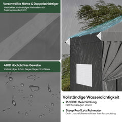 Sekey Premium Faltpavillon 3×3 m – Wasserdicht & Winterfest, Pop-Up Pavillon mit 4 Seitenwänden, Einweg-Privatsphäre-Fenstern, Schnellaufbau & UPF 50+