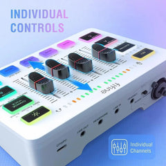 Fifine XLR Gaming Audio Mixer, individuelle Steuerung Sekey