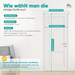 Sekey Magnetisches Fliegengitter für Balkontür – Ohne Bohren, Katzensicher & Reißfest, Insektenschutz mit Klettverschluss & Extra Breitem Klebeband Sekey