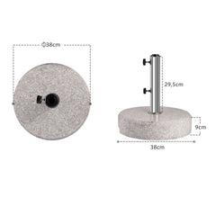 Sekey 25 kg granite parasol base, for parasol pole Ø 22 - 38 mm
