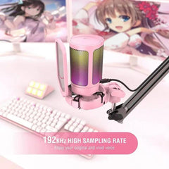 Fifine USB Kondensator Mikrofon mit Ständer und Stummschalttaste, A6V Sekey