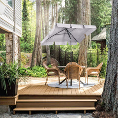 Sekey 200 x 125 cm balcony umbrella rectangular with protective cover, sun protection UV50+