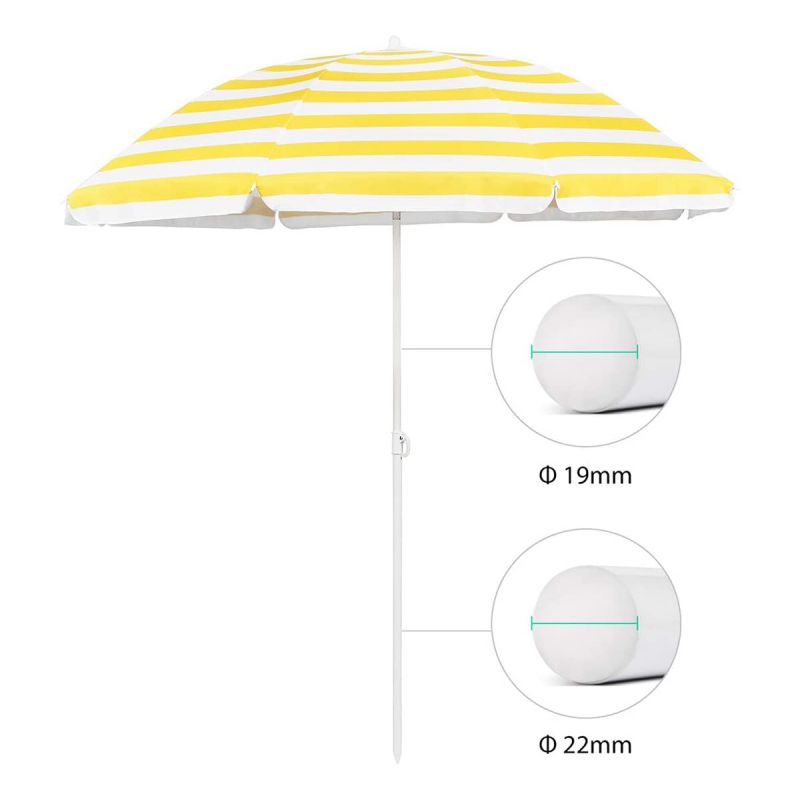 Sekey ∅ 160 cm beach umbrella with protective cover, sun protection UV25+