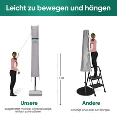 Sekey 175 x 27.5/35.5 cm protective cover for 300 cm parasol, made of polyester fabric