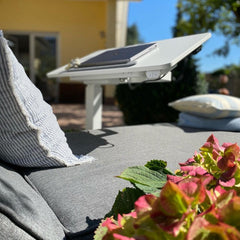 Kpwo Elektrischer Höhenverstellbarer Beistelltisch, mit Rädern, C-Form