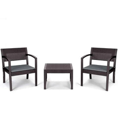 Sekey 3-teilig Gartenmöbel Set, 2 Gartenstühle und Gartentisch Sekey