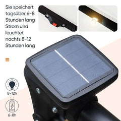 Sekey 300 cm Ampelschirm mit LED Solar Beleuchtung, Sonnenschutz UV50+ Sekey