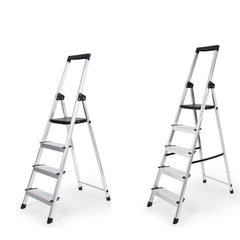 Sekey Aluminium Trittleiter 4/5 Stufen – Klappbar, Rutschfest, Mit Werkzeugablage, TÜV EN131-2, 140/160 cm, Bis 150 kg, Für Haushalt, Garage & Garten