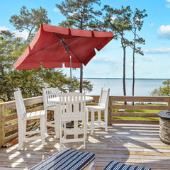 Sekey 200 x 125 cm balcony umbrella rectangular with protective cover, sun protection UV50+