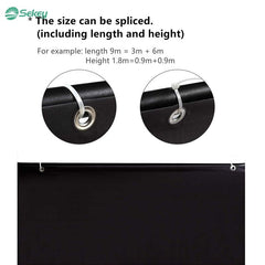 Sekey balcony privacy screen made of 100% polyester, black