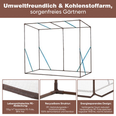 Sekey Tamara XL tomato greenhouse – foil greenhouse tent with roll-up door, sturdy frame 200 x 77 x 146/170 cm