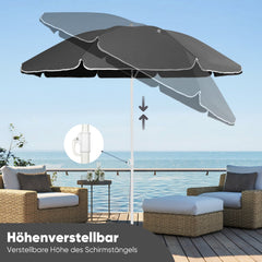 Sekey Sonnenschirm 180 cm, Balkonschirm, Strandschirm, mit Schutzhülle Sekey