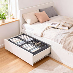 Sekey Schubladen-Organizer Set 8 Fächer, Vliesstoff, 2 Größen (19×40×11 cm & 22×51×11 cm), für Kleidung, Accessoires & Alltagsartikel