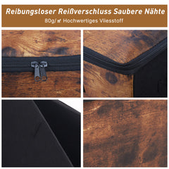 Sekey Aufbewahrungsboxen 3er Set mit Deckel | Stoffboxen 40 × 30 × 25 cm – formstabil, faltbar & vielseitig einsetzbar