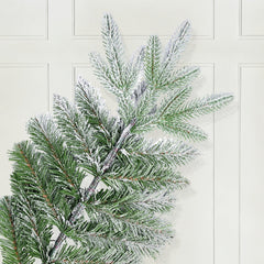 SALCAR Artificial Christmas Tree with Snow – Realistic fir tree made of PE &amp; PVC, lifelike, flame-retardant, stable metal stand, easy assembly, reusable