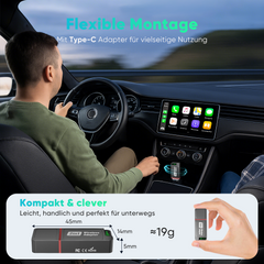 Salcar 2-in-1 Wireless Adapter für CarPlay & Android Auto – 2025 Upgrade, Dualband 5,8 GHz Auto-Dongle, ultrabreite Fahrzeugkompatibilität ab Baujahr 2016 Salcar