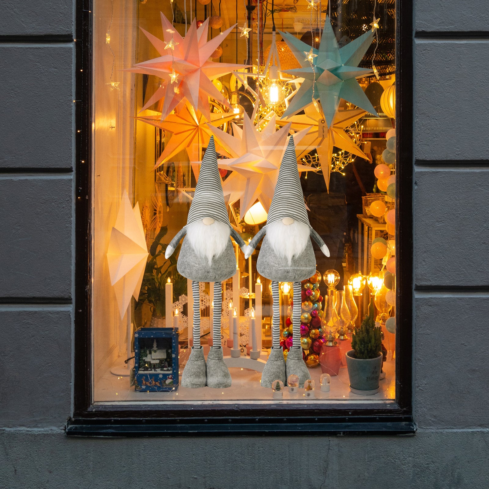 SALCAR Weihnachtsdeko Wichtel XL – Großer Deko-Gnom aus Filz, höhenverstellbar von 60–92 cm, Teleskopbeine, perfektes Geschenk zu Weihnachten & Thanksgiving – Grau
