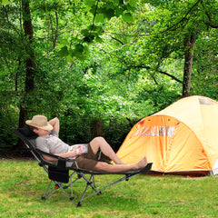 Sunula Klappbarer Campingstuhl, Liegestuhl 2-in-1, Belastbar bis 100 kg, Abnehmbare Fußablage, Getränkehalter, Tragetasche, Leicht, Verstellbare Rückenlehne, Für Angeln, Strand, Camping, Garten, Outdoor