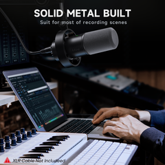 FIFINE Dynamisches XLR & USB Studio Mikrofon – Profi Podcast Mikrofon für PC, Mac, PS4/PS5, Streaming, Gaming & Aufnahmen mit Nierencharakteristik und DSP-Funktionen,K688