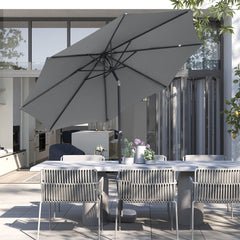 Sekey 300 cm Aluminum Round Garden Parasol, Market Umbrella, Foldable, with Crank