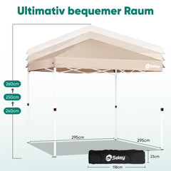 Sekey 3x3 m folding gazebo with 4 side panels and 4 sandbags