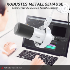 FIFINE Dynamisches XLR & USB Studio Mikrofon – Profi Podcast Mikrofon für PC, Mac, PS4/PS5, Streaming, Gaming & Aufnahmen mit Nierencharakteristik und DSP-Funktionen,K688