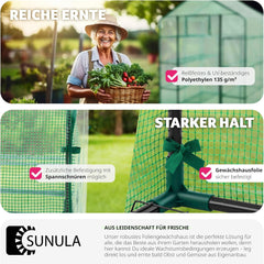 Sunula Robust Walk-In Multi-Tier Greenhouse 145x145x200 cm – 10 Adjustable Shelves, PE Cover, Steel Frame, Temperature Control, Rustproof &amp; Expandable, Ideal for Balcony &amp; Terrace