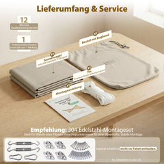 Sekey Sonnensegel Rechteckig – Wasserdicht, 160 g/m² PES, Nahtversiegelt & Reißfest, 95% UV-Schutz, Wetterfest für Balkon, Terrasse & Garten, Taupe