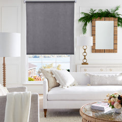 Sekey Verdunklungsrollo ohne Bohren, Klemmfix Seitenzugrollo aus Vliesstoff, 90 % Lichtundurchlässig, Grau