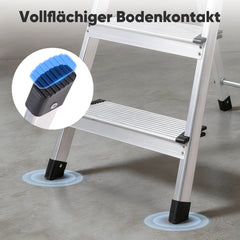 Sekey Aluminium Trittleiter 4/5 Stufen – Klappbar, Rutschfest, Mit Werkzeugablage, TÜV EN131-2, 140/160 cm, Bis 150 kg, Für Haushalt, Garage & Garten