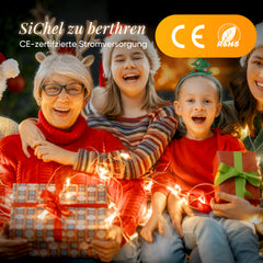 Salcar LED Lichterkette mit 5m/10m/15m/20m Länge – 50–300 LEDs, Fernbedienung, 8 Modi, Timer & IP44 Wasserdicht, für Weihnachtsdeko, Party, Hochzeit, Garten – Warmweiß