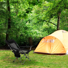 Sunula Klappbarer Campingstuhl, Liegestuhl 2-in-1, Belastbar bis 100 kg, Abnehmbare Fußablage, Getränkehalter, Tragetasche, Leicht, Verstellbare Rückenlehne, Für Angeln, Strand, Camping, Garten, Outdoor