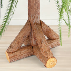 Salcar Artificial Christmas Tree with Wooden Stand – 100% PE, soft green &amp; lifelike – 120 cm / 150 cm, easy to care for &amp; stable