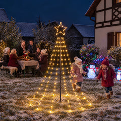 Salcar LED Lichterbaum für Außen mit warmweißen LEDs, 8 Lichtmodi, Timer & Memory, IP44 – 1,8 m / 2 m
