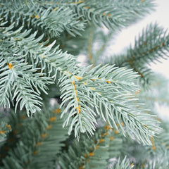 Salcar Künstlicher Weihnachtsbaum aus PE & unsichtbaren PVC-Spitzen – Natürliche graugrüne Tanne mit Schnellaufbau-Klappsystem & stabilem Metallständer (150 cm / 180 cm / 210 cm)