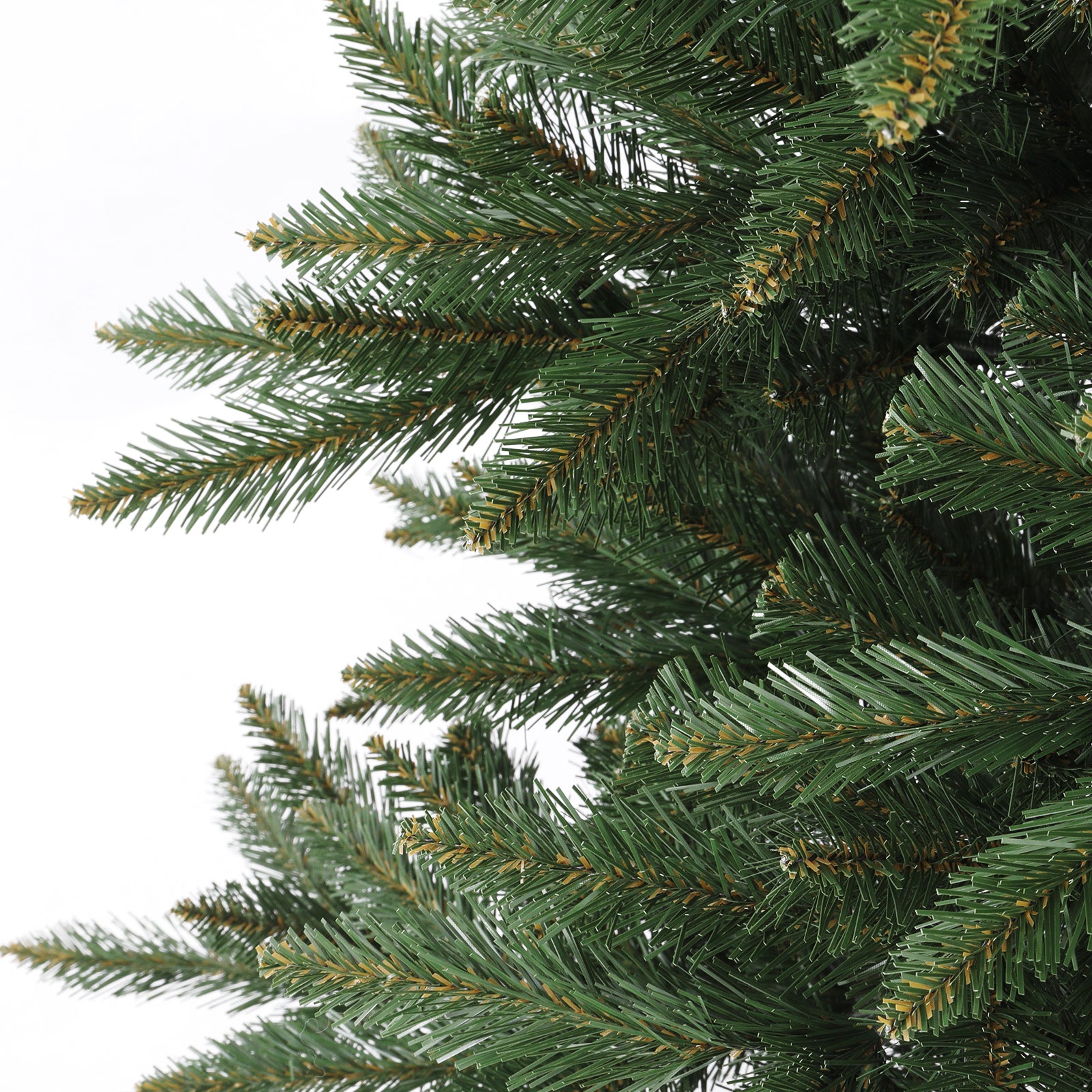 SALCAR Künstlicher Weihnachtsbaum mit Holzständer, 150/180/210 cm, Realistischer PVC Christbaum, Pflegeleicht & Hochwertige Weihnachtsdekoration für Innenräume