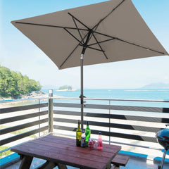 Sekey 200 x 125 cm Balkonschirm Rechteckig mit Balkongeländer, Sonnenschutz UV50+ Sekey