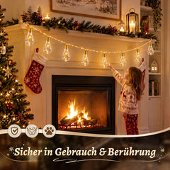 Salcar Lichterkette Outdoor mit Hanfseil – 10 Glühbirnen, 149 LEDs, 5 m, Warmweiß, 8 Modi