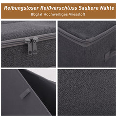 Sekey Aufbewahrungsboxen 3er Set mit Deckel | Stoffboxen 40 × 30 × 25 cm – formstabil, faltbar & vielseitig einsetzbar