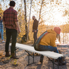 Sekey Klappbare Kunststoff-Bierbank 183 cm – Faltbare Gartenbank, bis 300 kg belastbar, wetterfest, ideal für Camping, Garten & Feste Sekey
