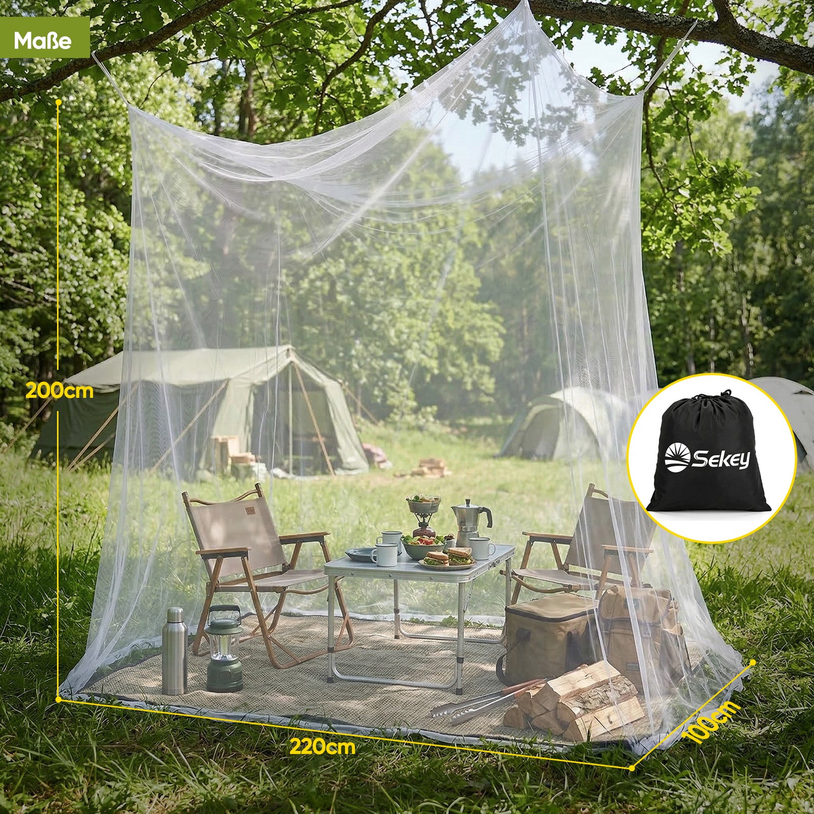 moskitonetz für camping Sekey Feinmaschiges Insektennetz – Schutz vor Moskitos für Bett & Camping – sekeymall