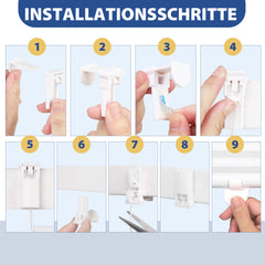 Sekey Plissee Day+Night ohne Bohren, 100% Verdunkelung, mit Muster,in Beige