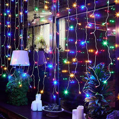 Salcar 2m/5m/10m LED Eisregen Lichterkette, 80/200/400 LEDs, 31V GS-zertifizierte Stromversorgung Salcar